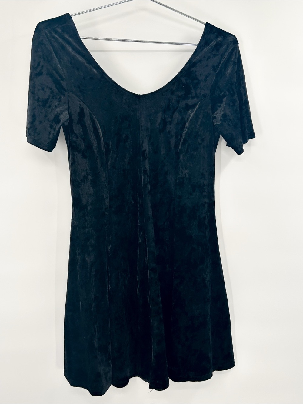 Adam Levine Black Velvet Whimsigoth Dark Fairycore Boho Mini Dress Medium